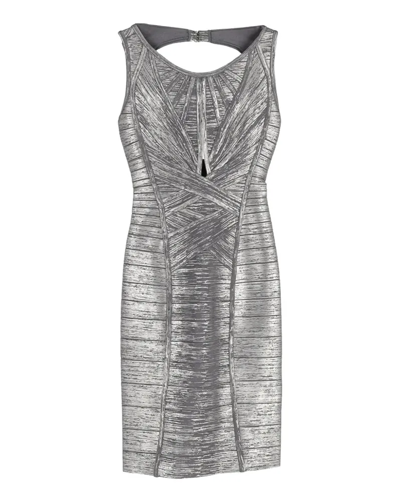 Hervé Léger Kleid mit Cut-Outs - Grau Grau