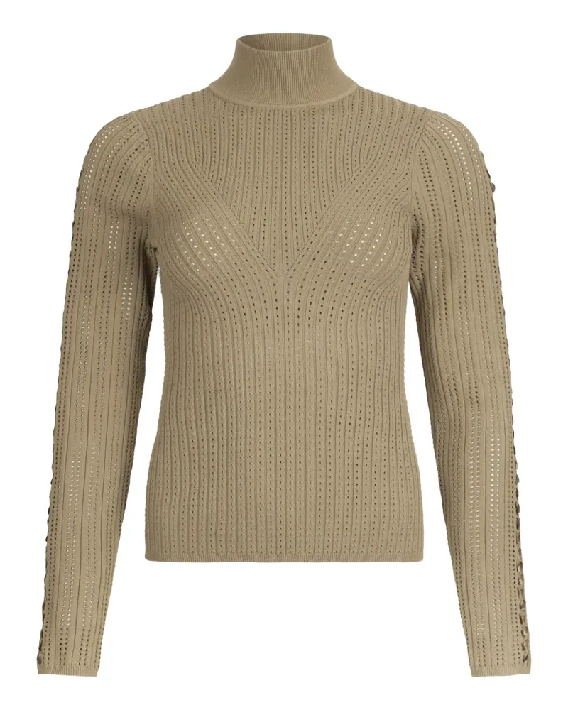 Liu Jo Stehkragen-Pullover mit geflochtenem Detail - Grün Grün