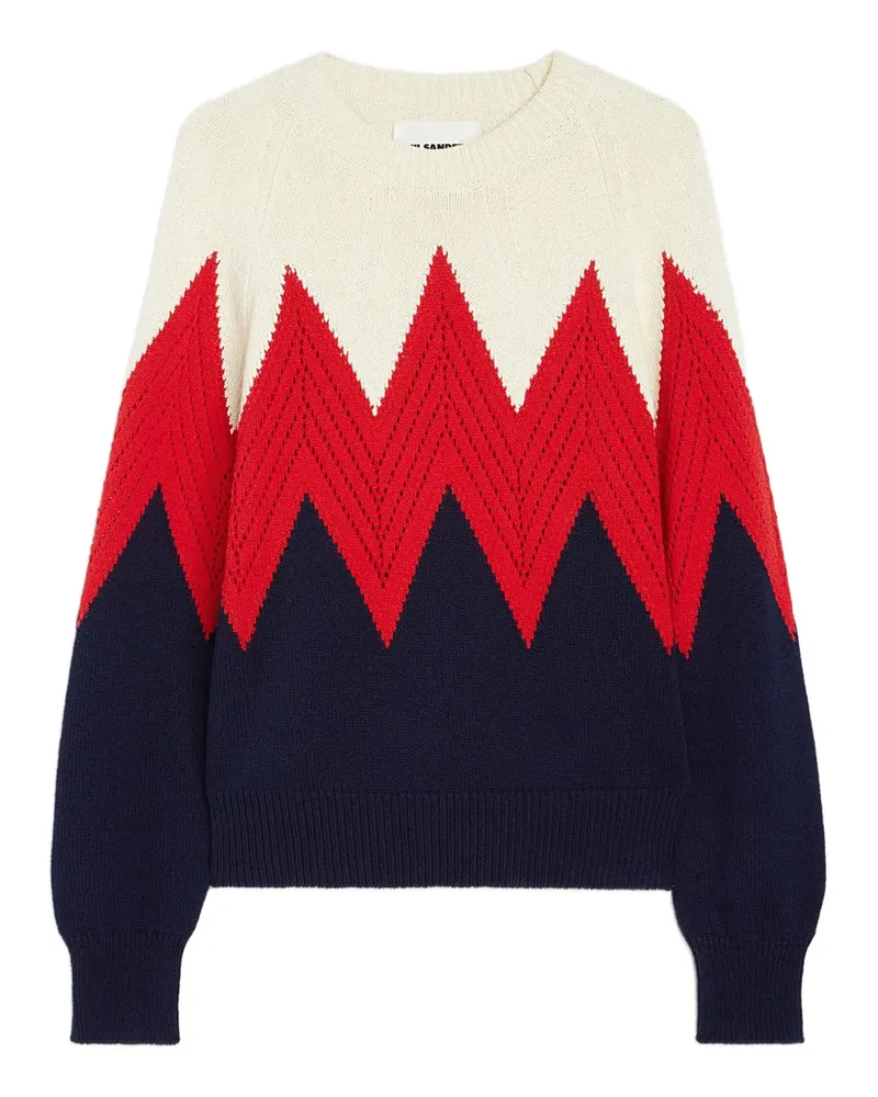 Jil Sander Pullover mit Pointelle-Detail - Blau Blau