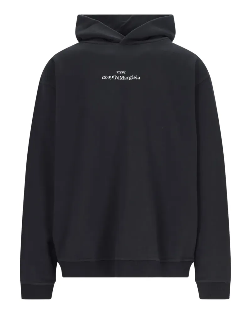 Maison Margiela Hoodie mit Logo-Print - Schwarz Schwarz
