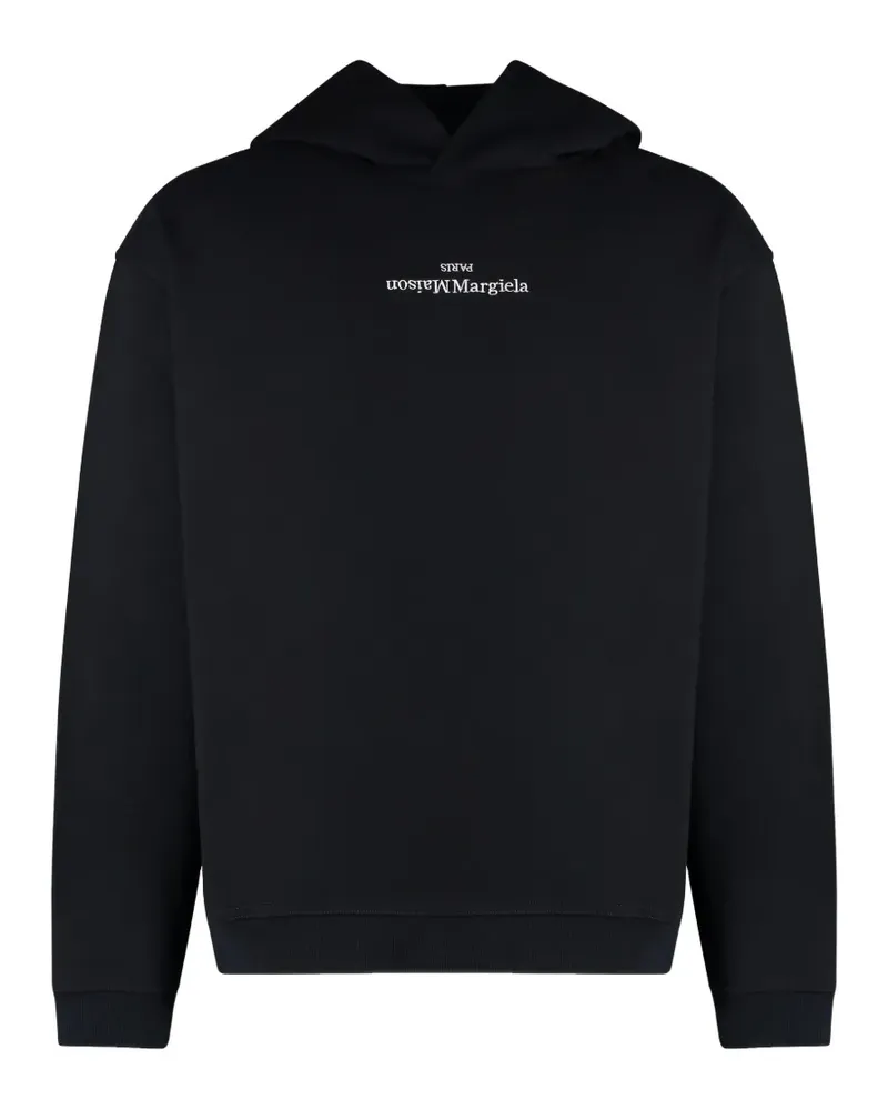 Maison Margiela Hoodie mit Logo-Print - Schwarz Schwarz