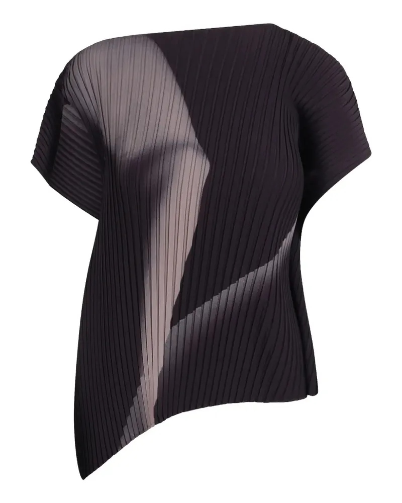 Issey Miyake Asymmetrische Hands of Lover Bluse mit Falten - Schwarz Schwarz