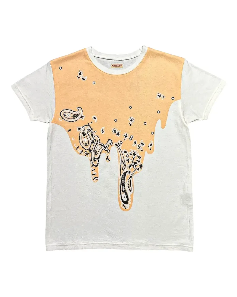 KAPITAL Bandana Drip T-Shirt - Weiß Weiß