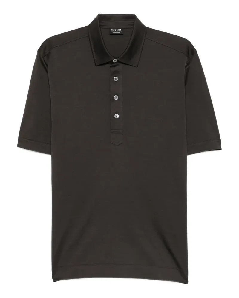 Ermenegildo Zegna short-sleeved polo shirt - Braun Braun