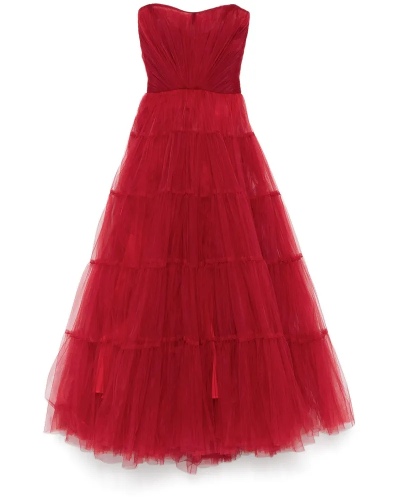 Ana Radu Maxikleid aus Tüll - Rot Rot