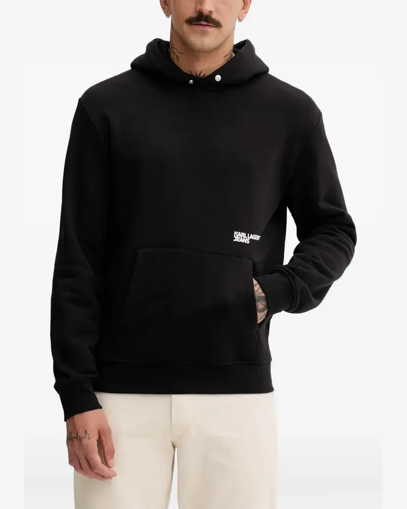 Karl Lagerfeld Hoodie mit Kängurutasche - Schwarz Schwarz