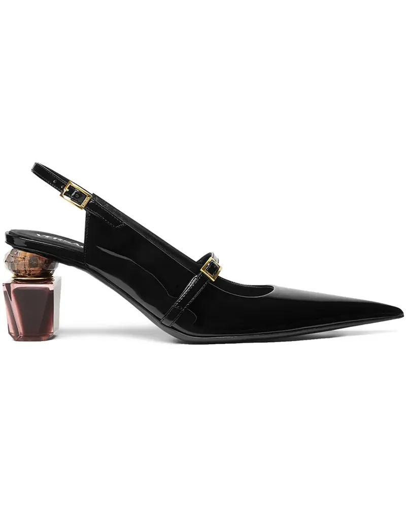 Versace Bright Crystal Slingback-Pumps 70mm - Schwarz Schwarz