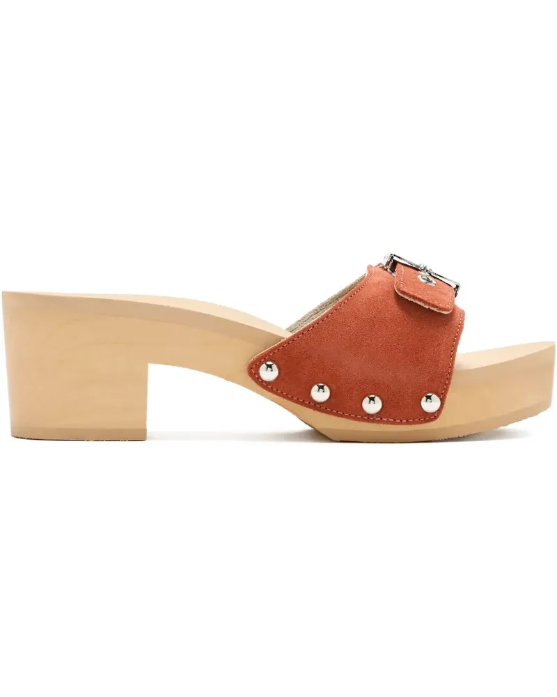 Scholl Pescura Ibiza Sandalen mit Nieten 40mm - Orange Orange