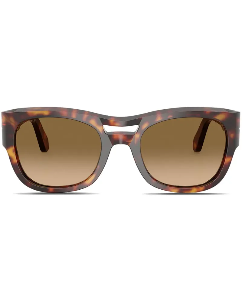Persol Sonnenbrille mit eckigem Gestell - Braun Braun