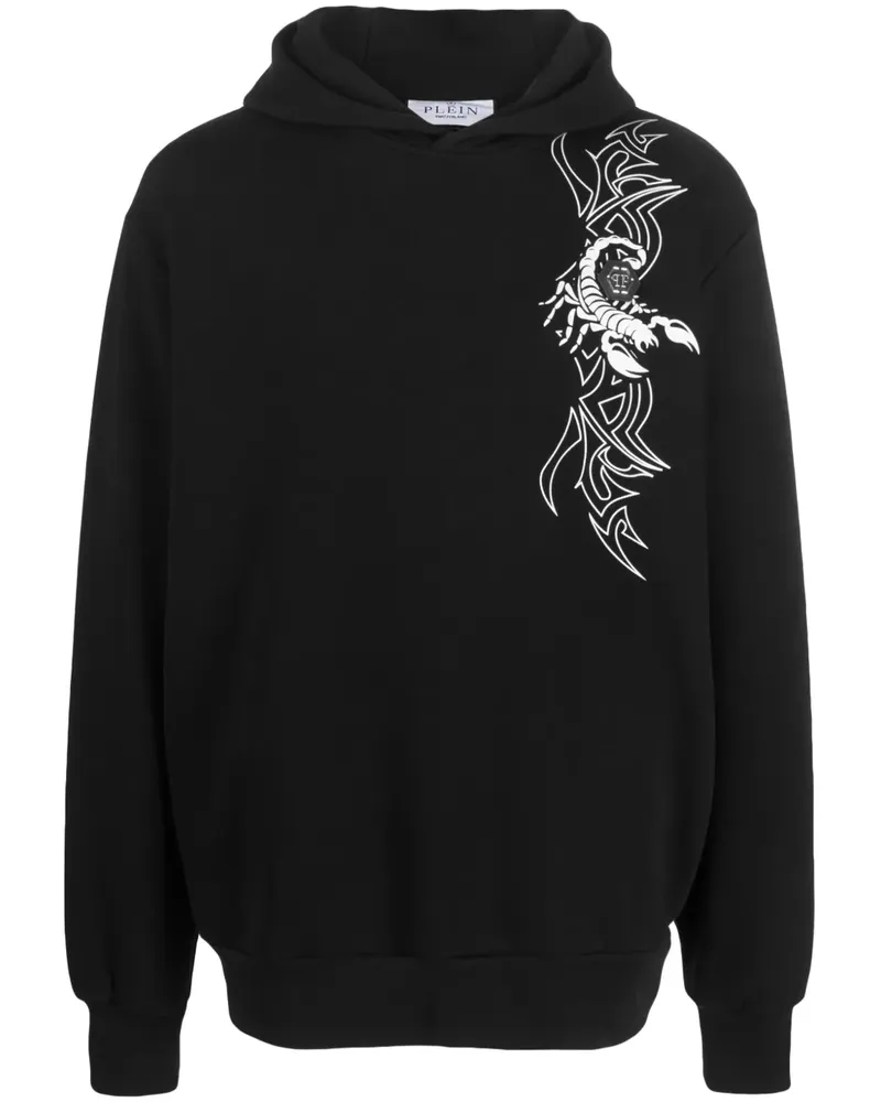 Philipp Plein Hoodie mit Skorpion-Print - Schwarz Schwarz