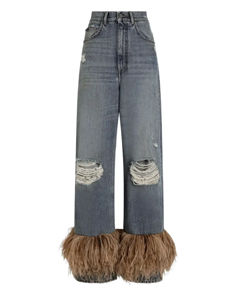 Dolce & Gabbana Jeans im Distressed-Look - Blau Blau