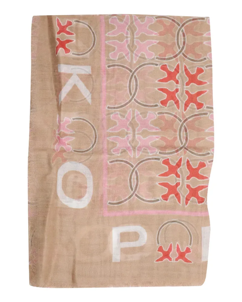 Pinko Mambo printed scarf - Nude Nude