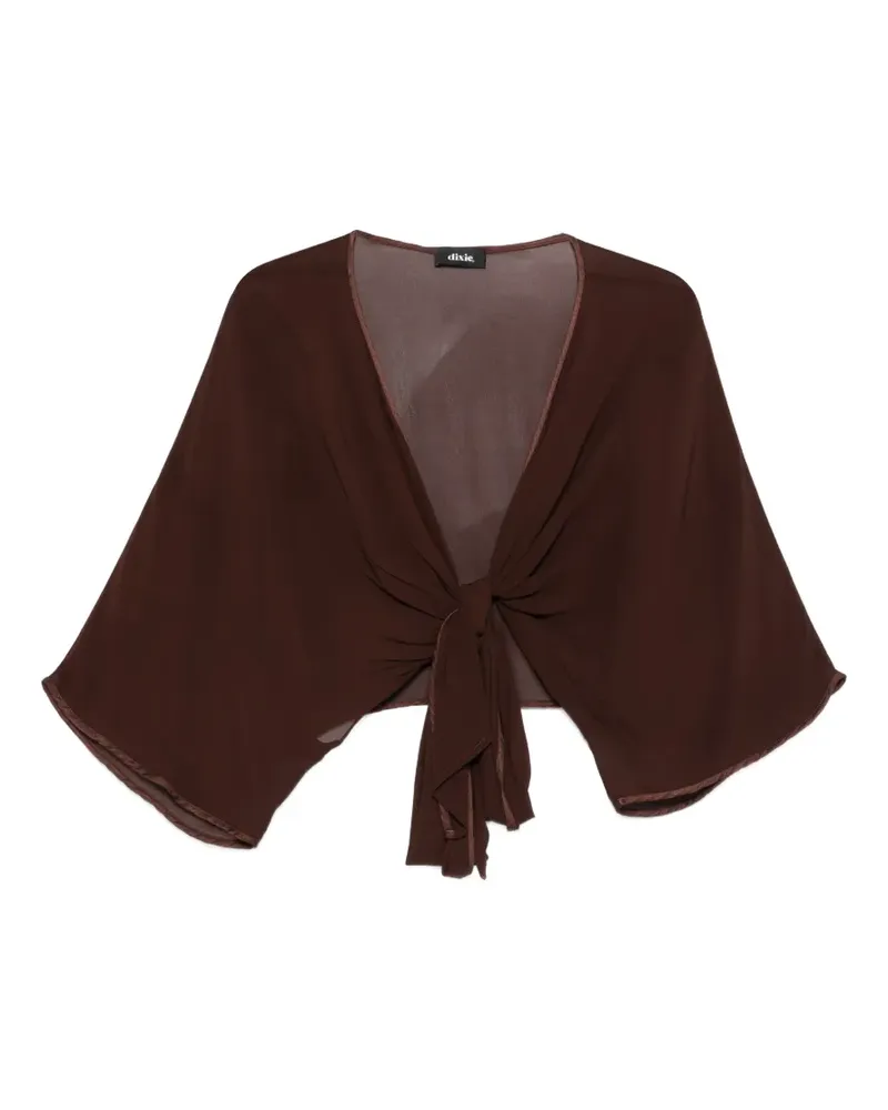 Dixie tie-front blouse - Braun Braun