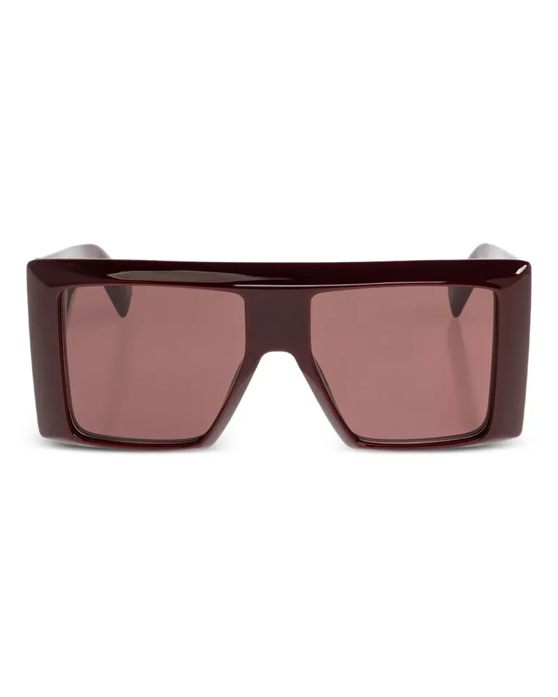 Balmain Sonnenbrille mit eckigem Gestell - Rot Rot