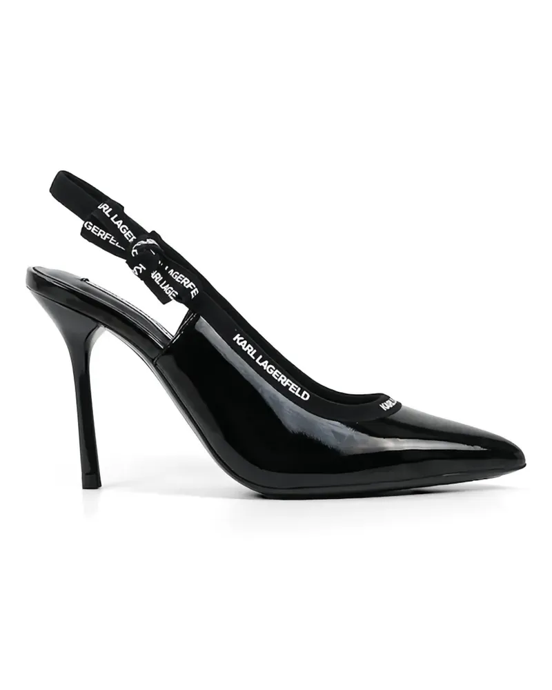 Karl Lagerfeld Sarabande Pumps mit spitzer Kappe - Schwarz Schwarz