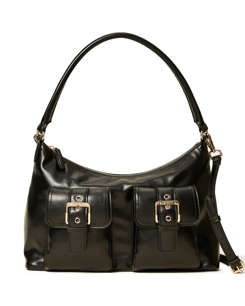 Twin-Set Verzierte Schultertasche mit Schnallendetail - Schwarz Schwarz