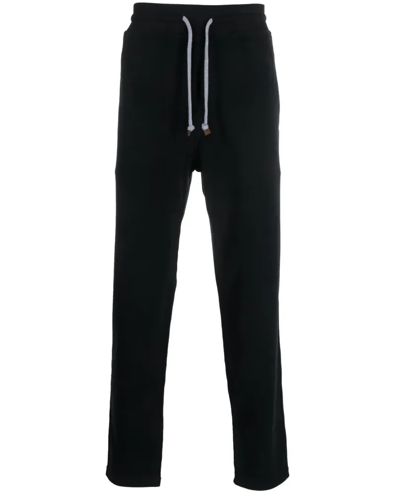 Brunello Cucinelli Jogginghose mit geradem Bein - Schwarz Schwarz