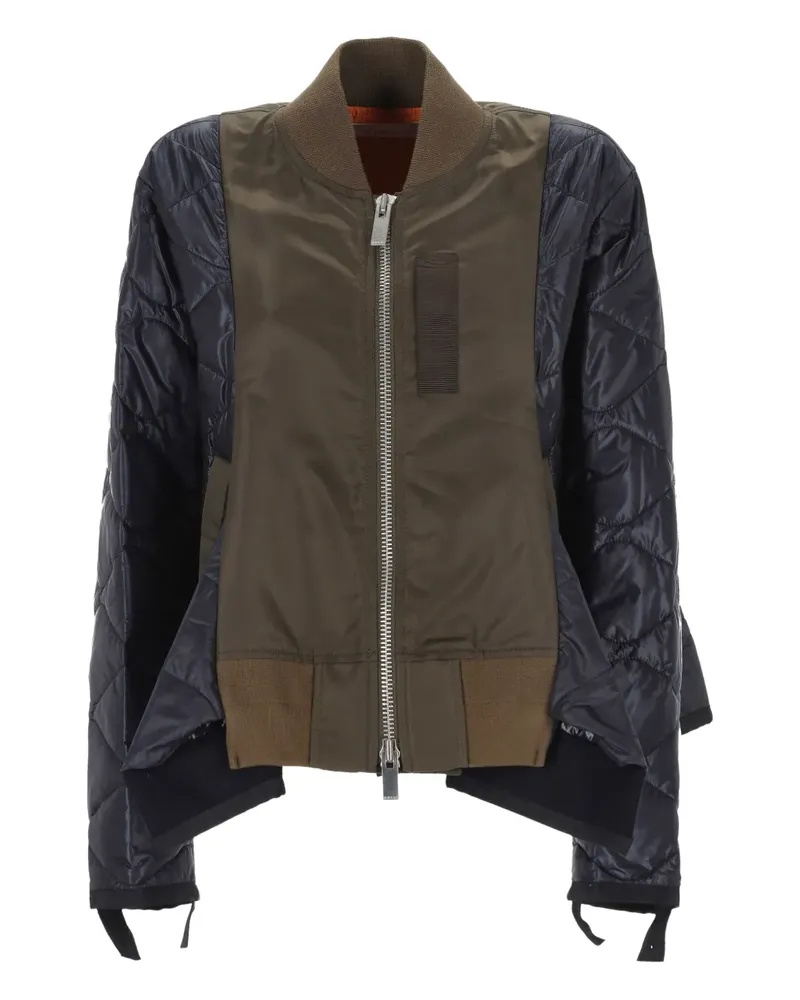Sacai quilted bomber jacket - Grün Grün