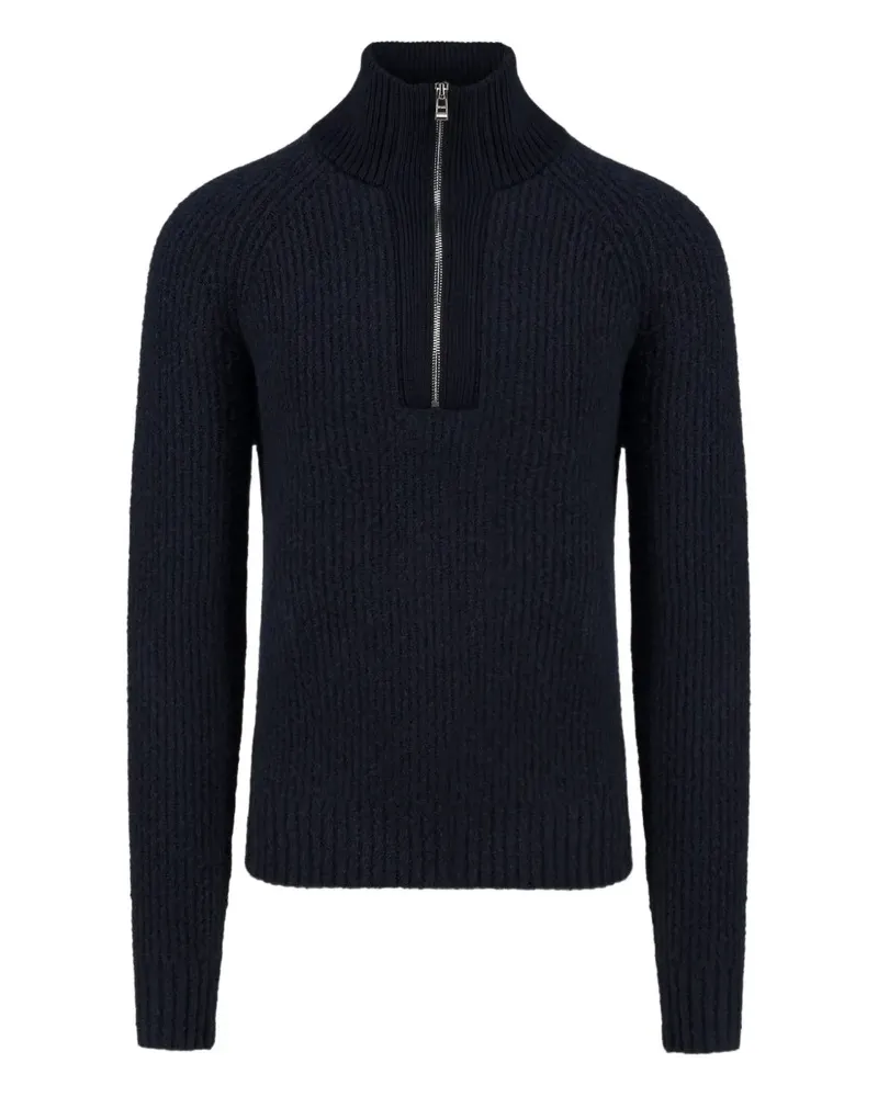 HUGO BOSS Pullover mit Reißverschluss - Blau Blau