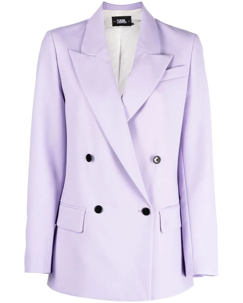 Karl Lagerfeld Doppelreihiger Blazer - Violett Violett