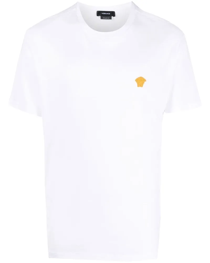 Versace Besticktes Medusa T-Shirt - Weiß Weiß