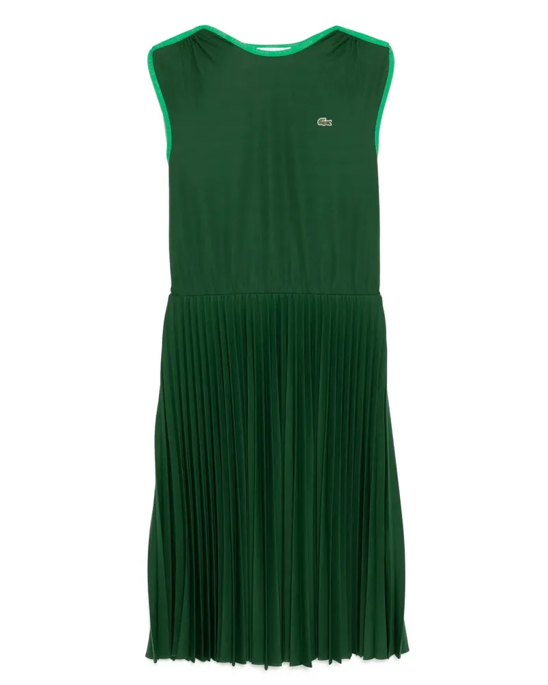 Lacoste Ärmelloses Kleid mit Falten - Grün Grün
