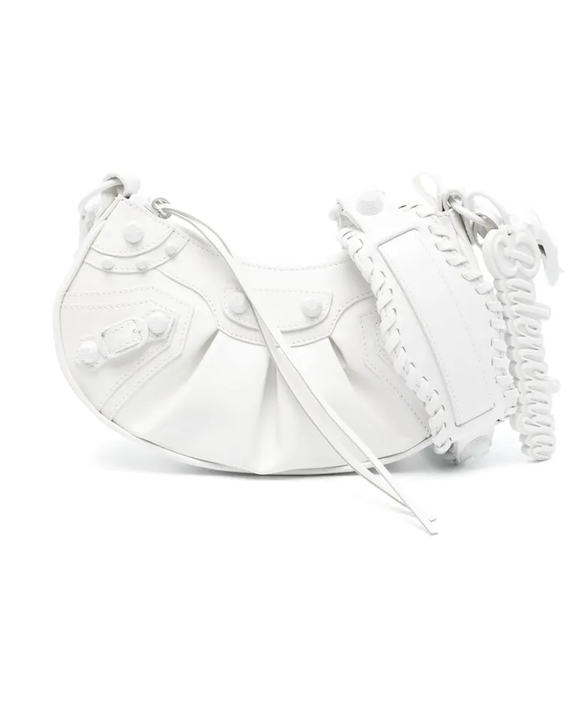 Balenciaga Kleine Le Cagole Schultertasche - Weiß Weiß