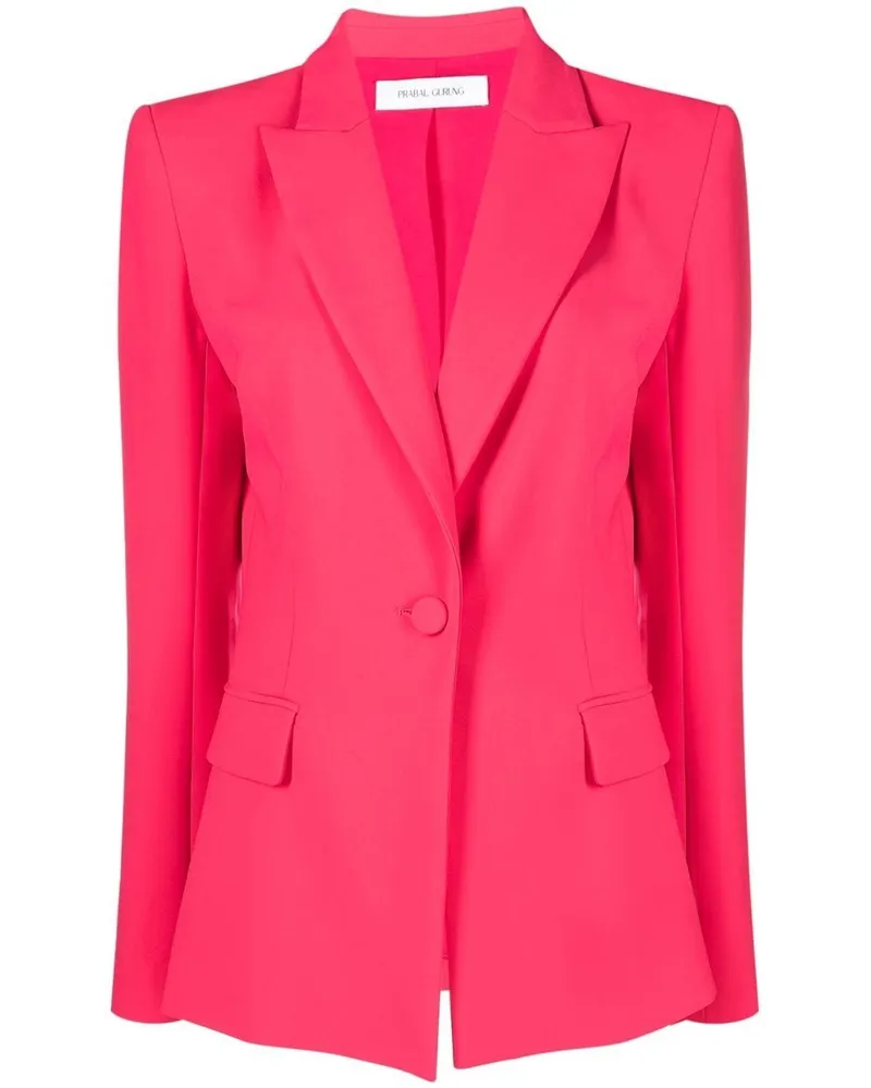 Prabal Gurung Einreihiger Blazer - Rosa Rosa