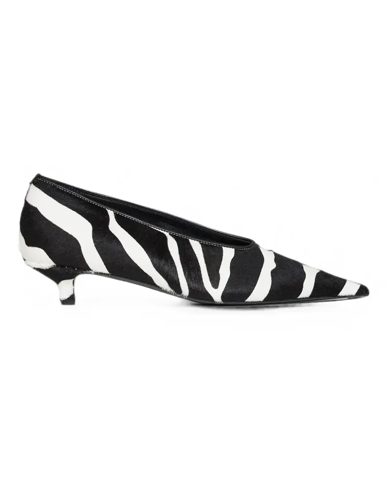 Totême Pumps aus Ponyhaar mit Zebra-Print und Absatz - Schwarz Schwarz