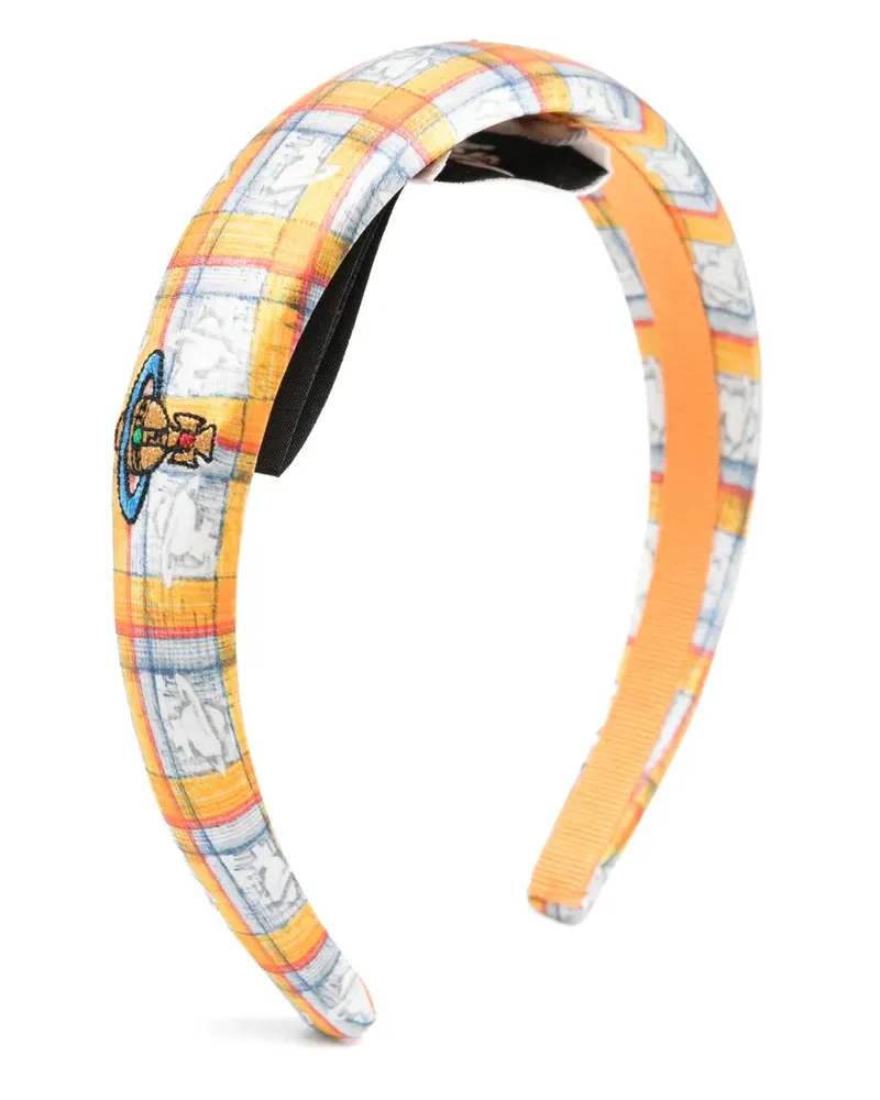 Vivienne Westwood Kariertes Orbs Stirnband - Gelb Gelb