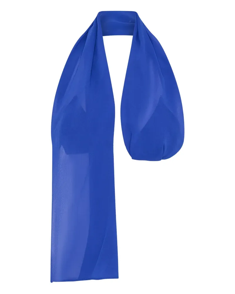 Christopher Esber Seidenoberteil mit Ketten-BH - Blau Blau