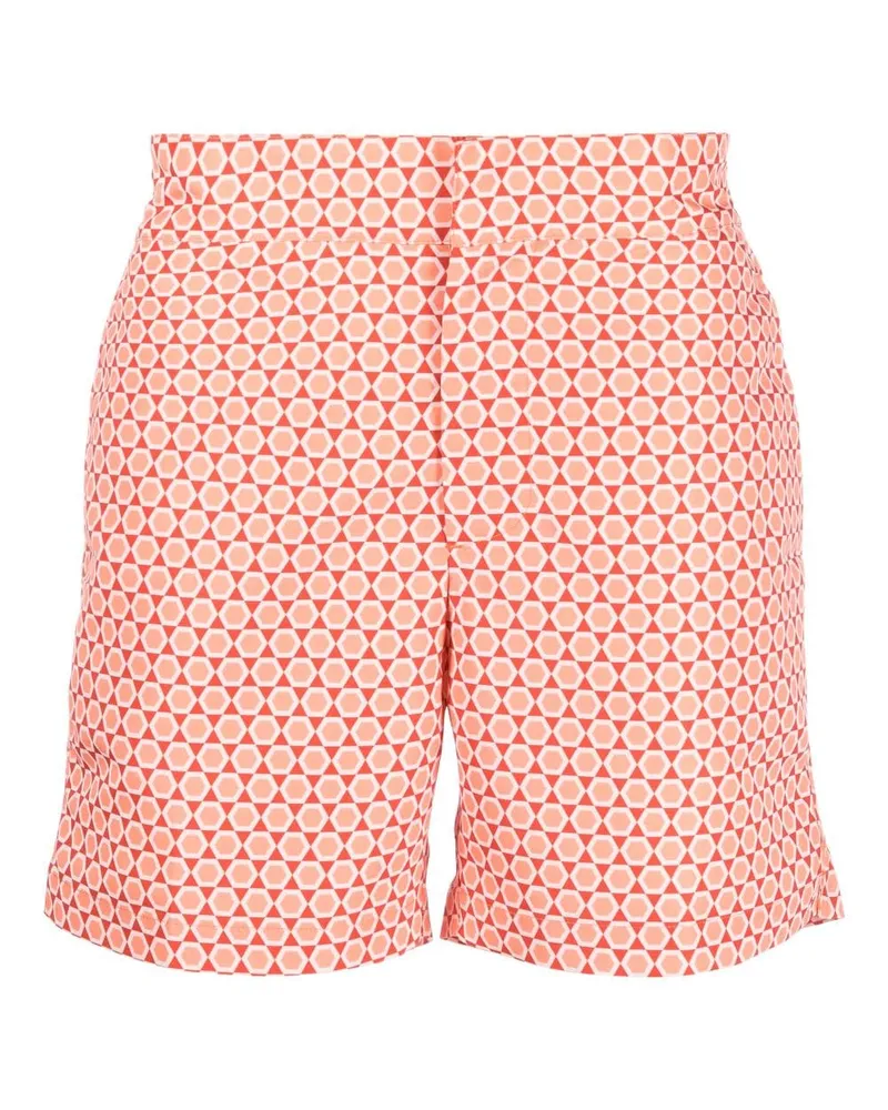 Frescobol Carioca Badeshorts mit Futevolei-Print Orange