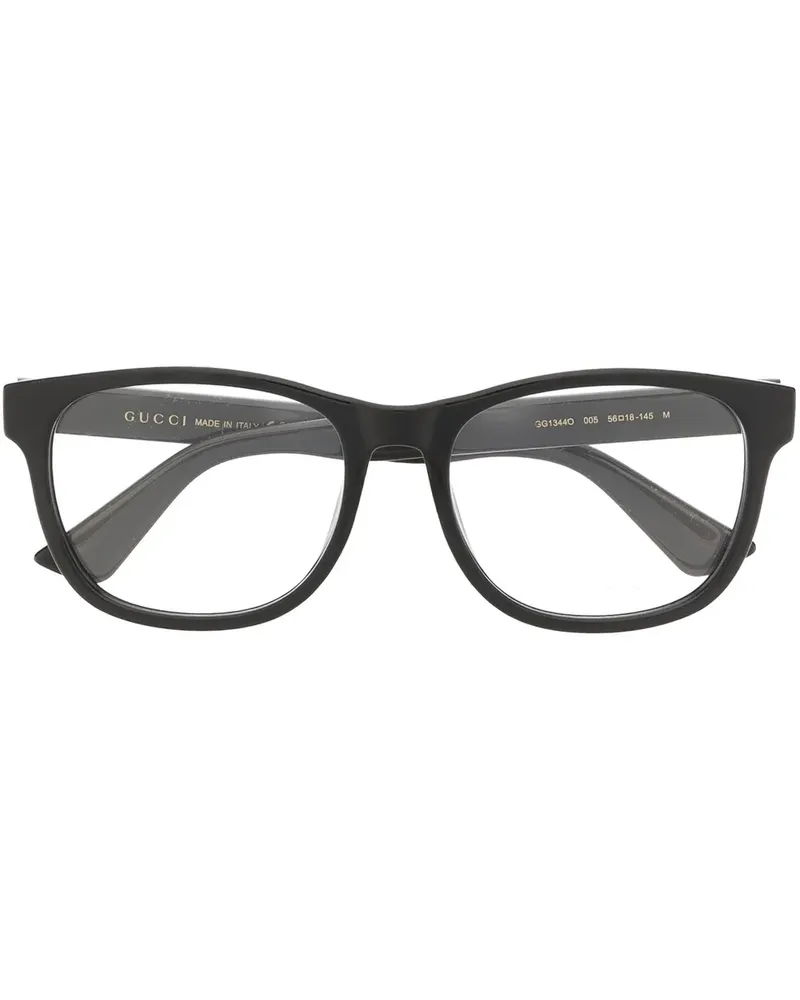 Gucci Brille mit eckigem Gestell - Schwarz Schwarz