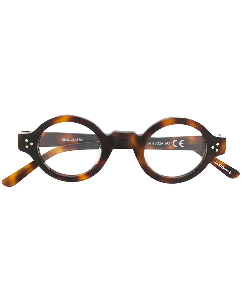 EPOS Brille mit rundem Gestell - Braun Braun