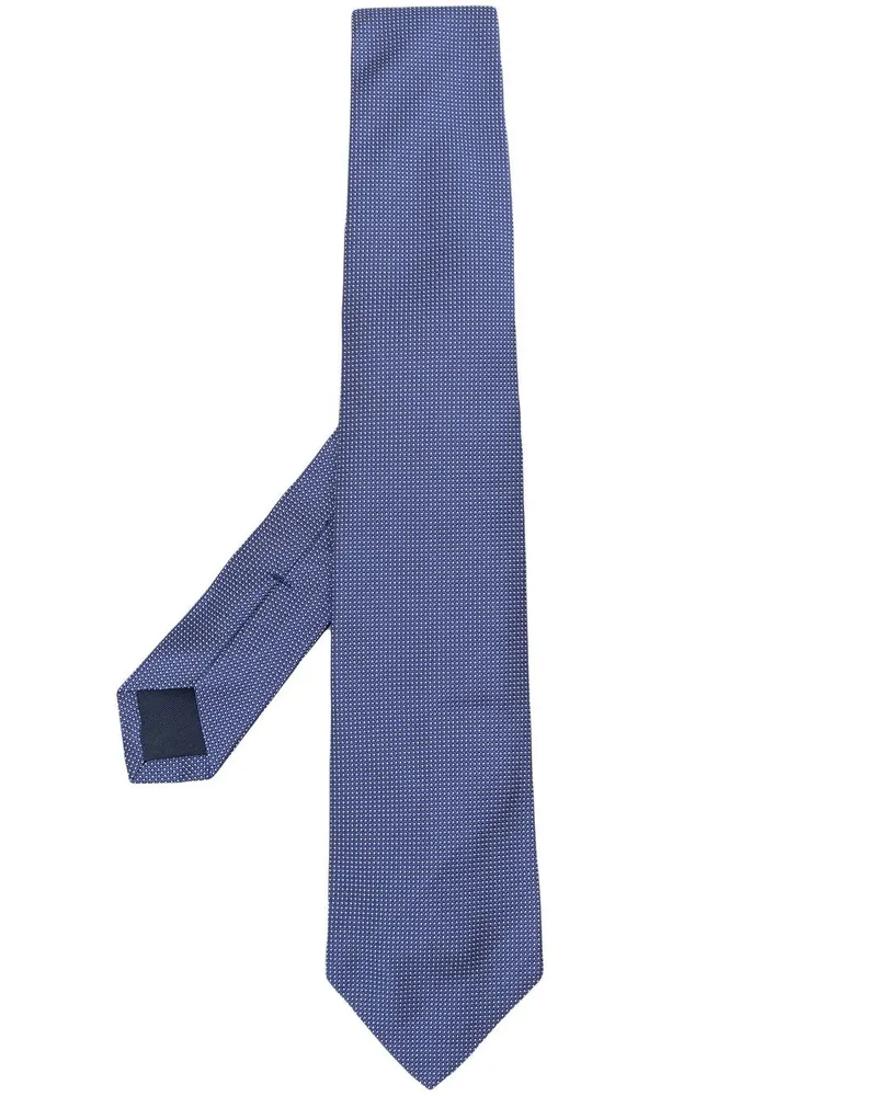 Ralph Lauren Seidenkrawatte mit Polka Dots - Blau Blau