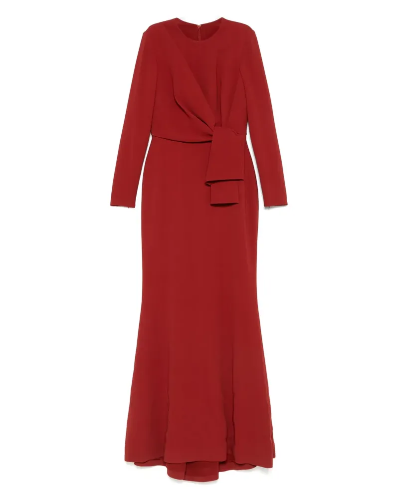 Elie Saab Kleid mit langen Ärmeln - Rot Rot