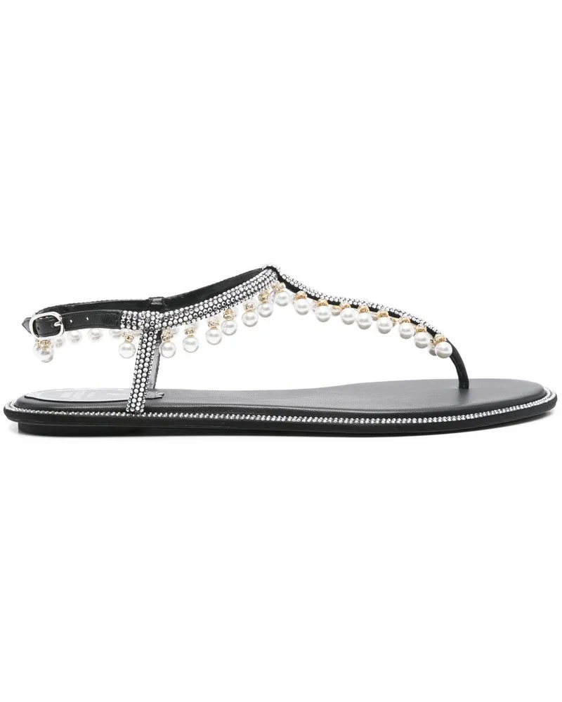 René Caovilla Diana Sandalen - Schwarz Schwarz