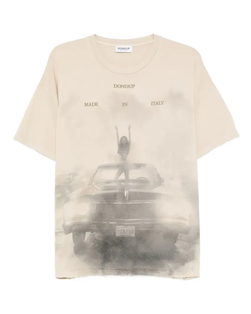 Dondup T-Shirt mit grafischem Print - Nude Nude