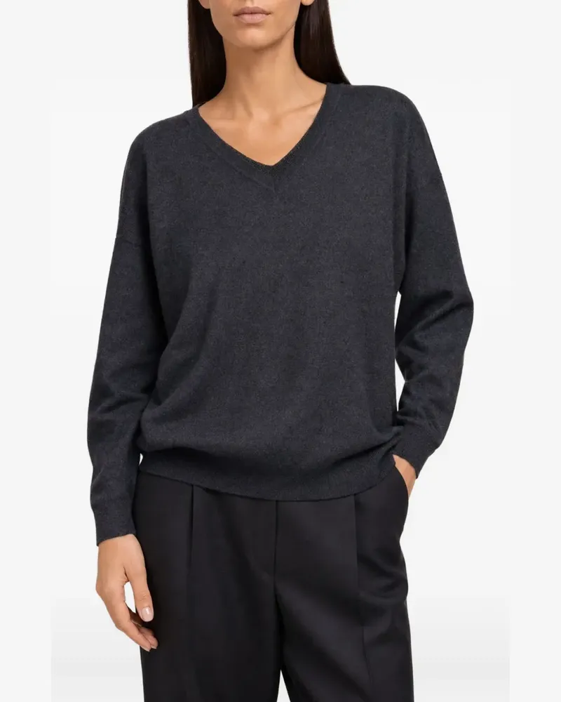 Brunello Cucinelli V-neck cashmere sweater - Grau Grau