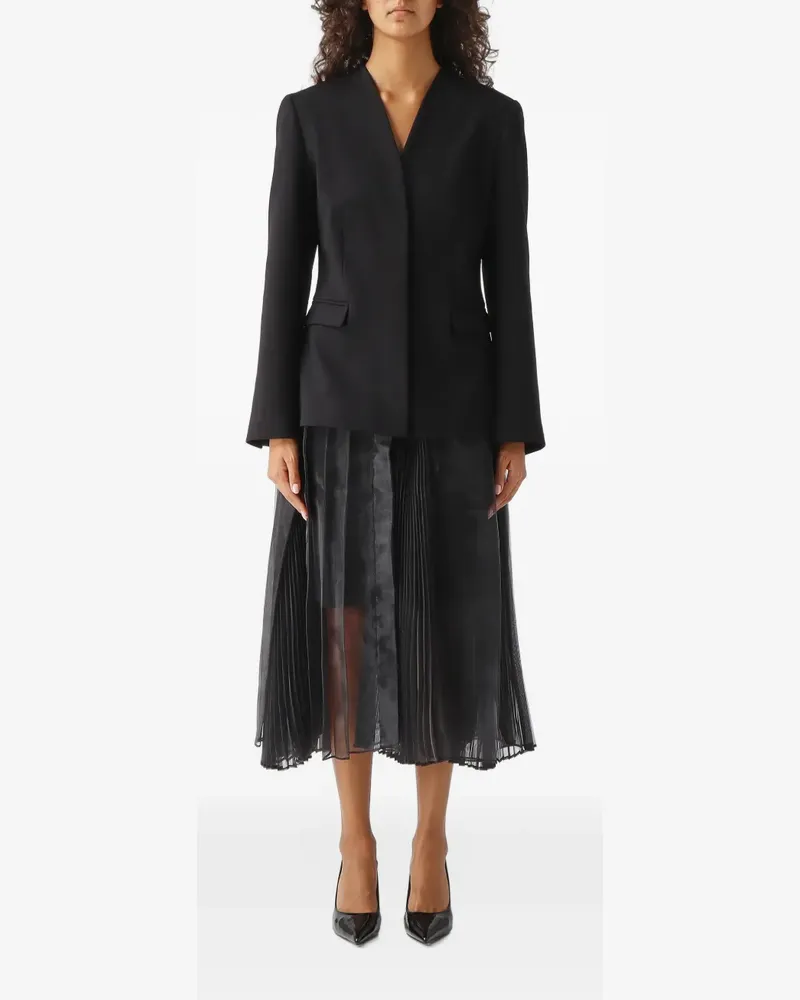 MEIMEIJ pleated-skirt blazer midi dress - Schwarz Schwarz