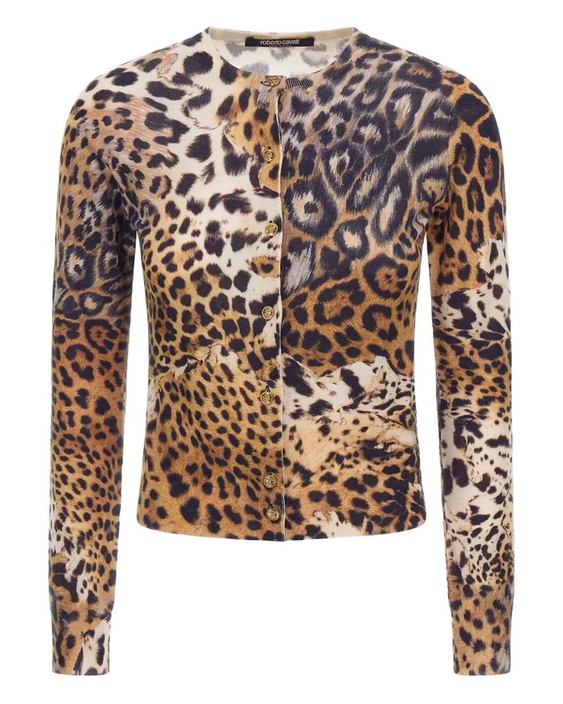 Roberto Cavalli Cardigan mit Malachit-Print - Nude Nude
