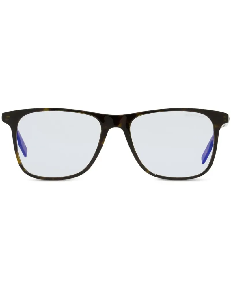 Montblanc Eckige Sonnenbrille mit photochromen Gläsern - Braun Braun