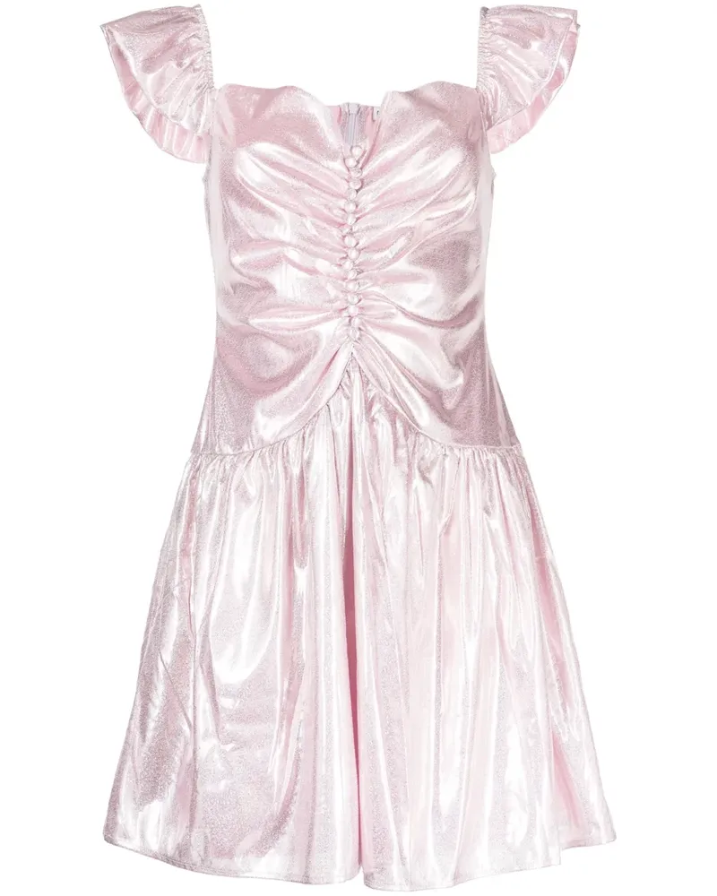 BATSHEVA Wendy Minikleid mit holografischem Effekt - Rosa Rosa