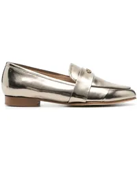 Casadei Loafer mit Logo-Schild Gold