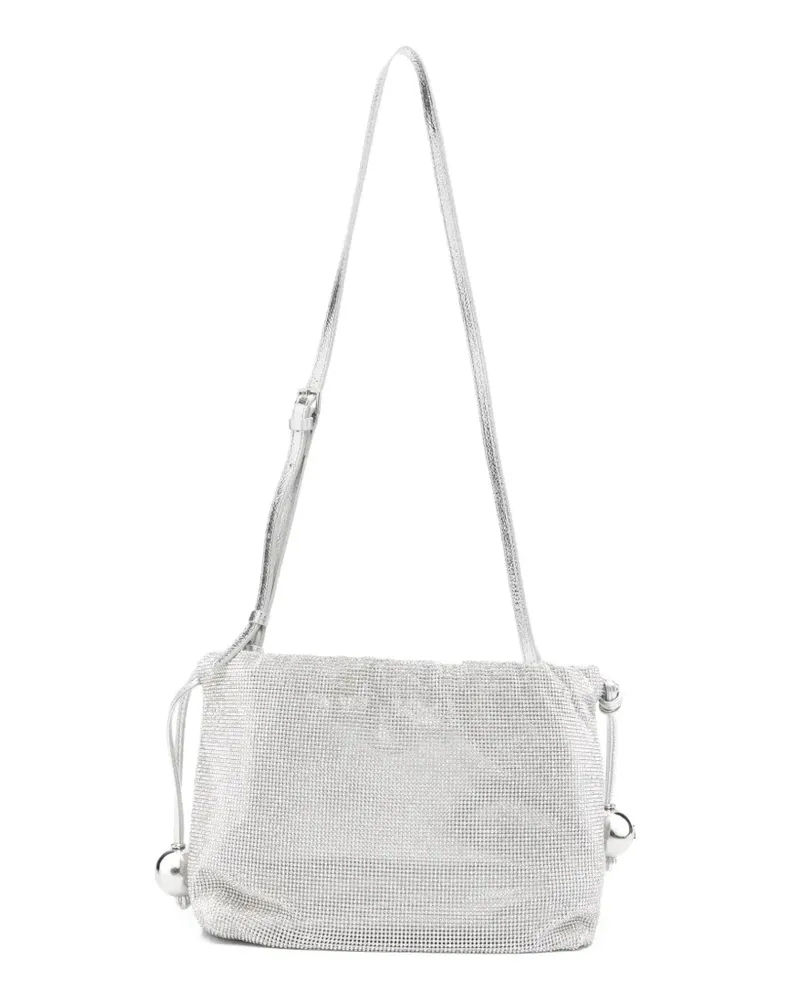 Patrizia Pepe Bubble rhinestone-embellished shoulder bag - Silber Silber