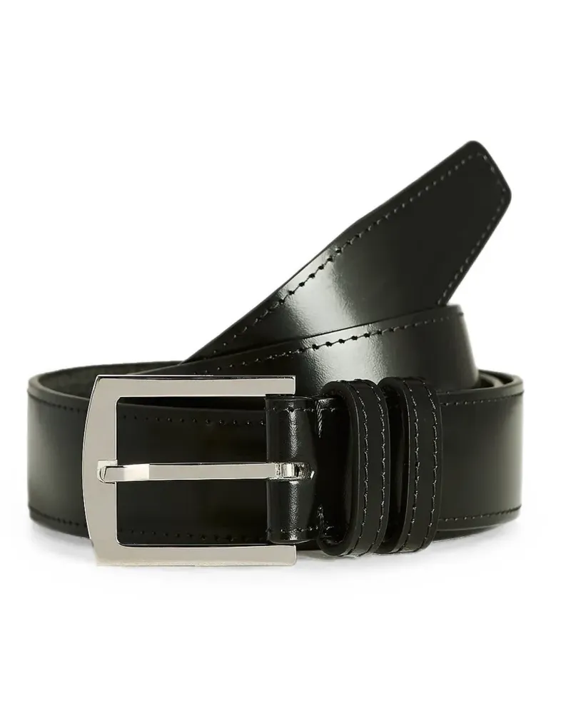 Kiton Gürtel mit Glanzoptik - Schwarz Schwarz