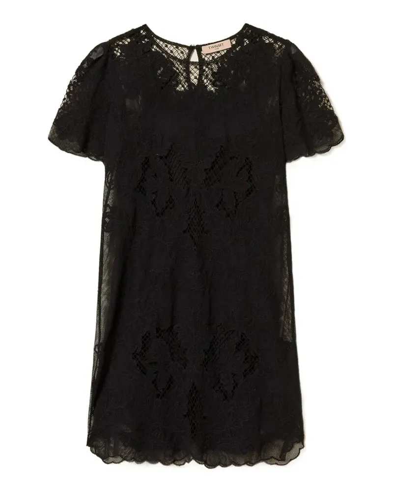 Twin-Set Kleid mit rundem Ausschnitt - Schwarz Schwarz