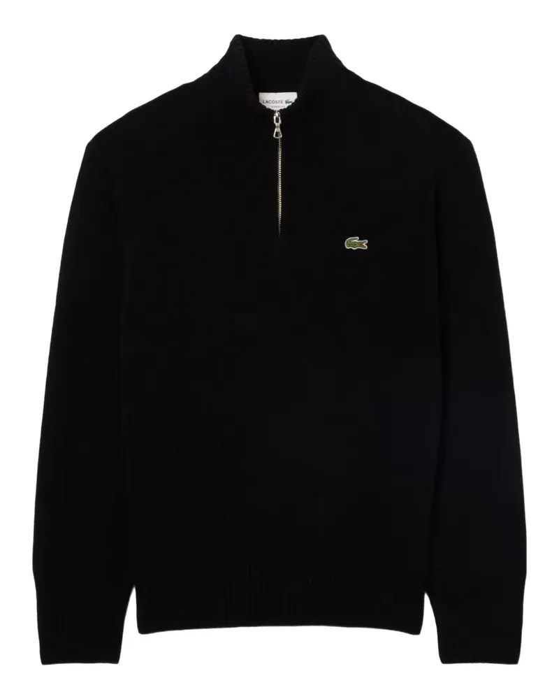 Lacoste Pullover mit kurzem Reißverschluss - Schwarz Schwarz