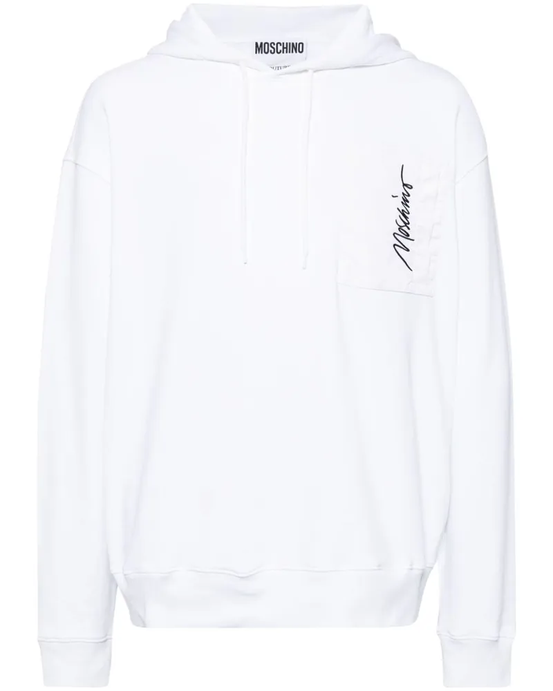 Moschino Hoodie mit Logo-Stickerei - Weiß Weiß