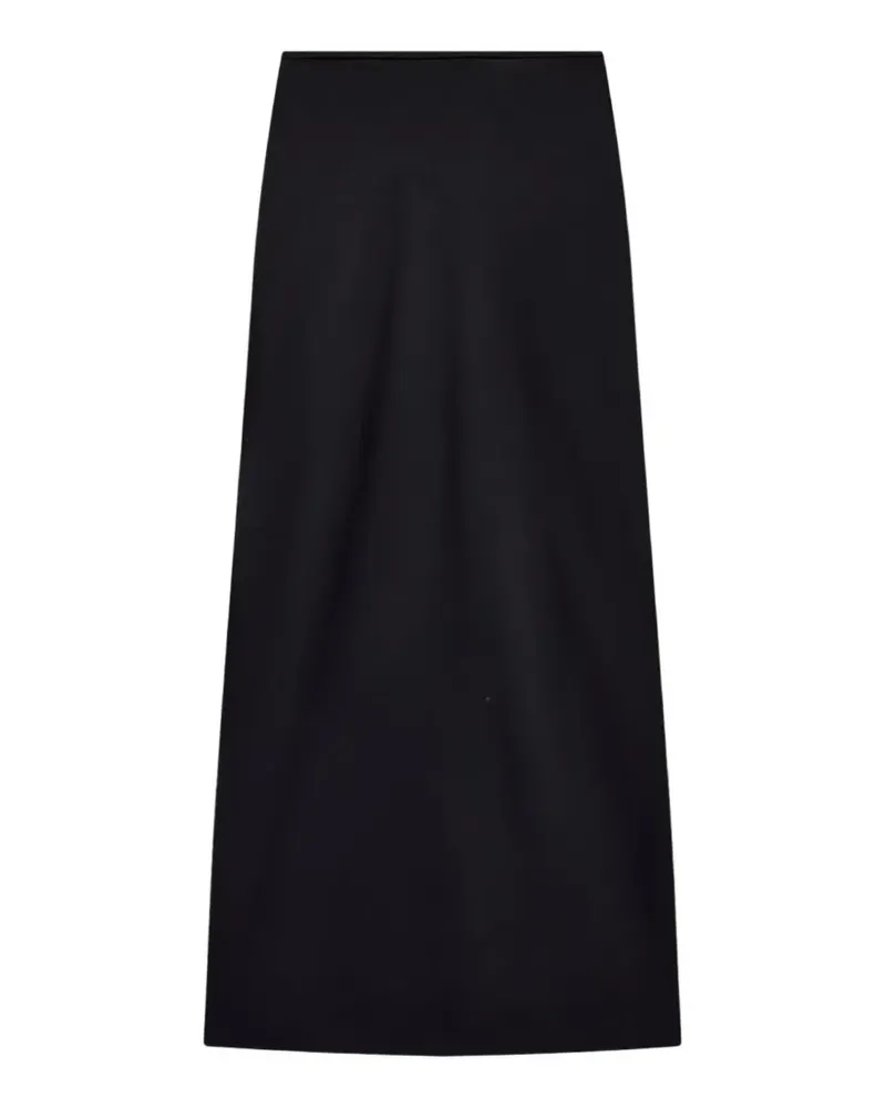 Another Tomorrow bias-cut satin skirt - Schwarz Schwarz